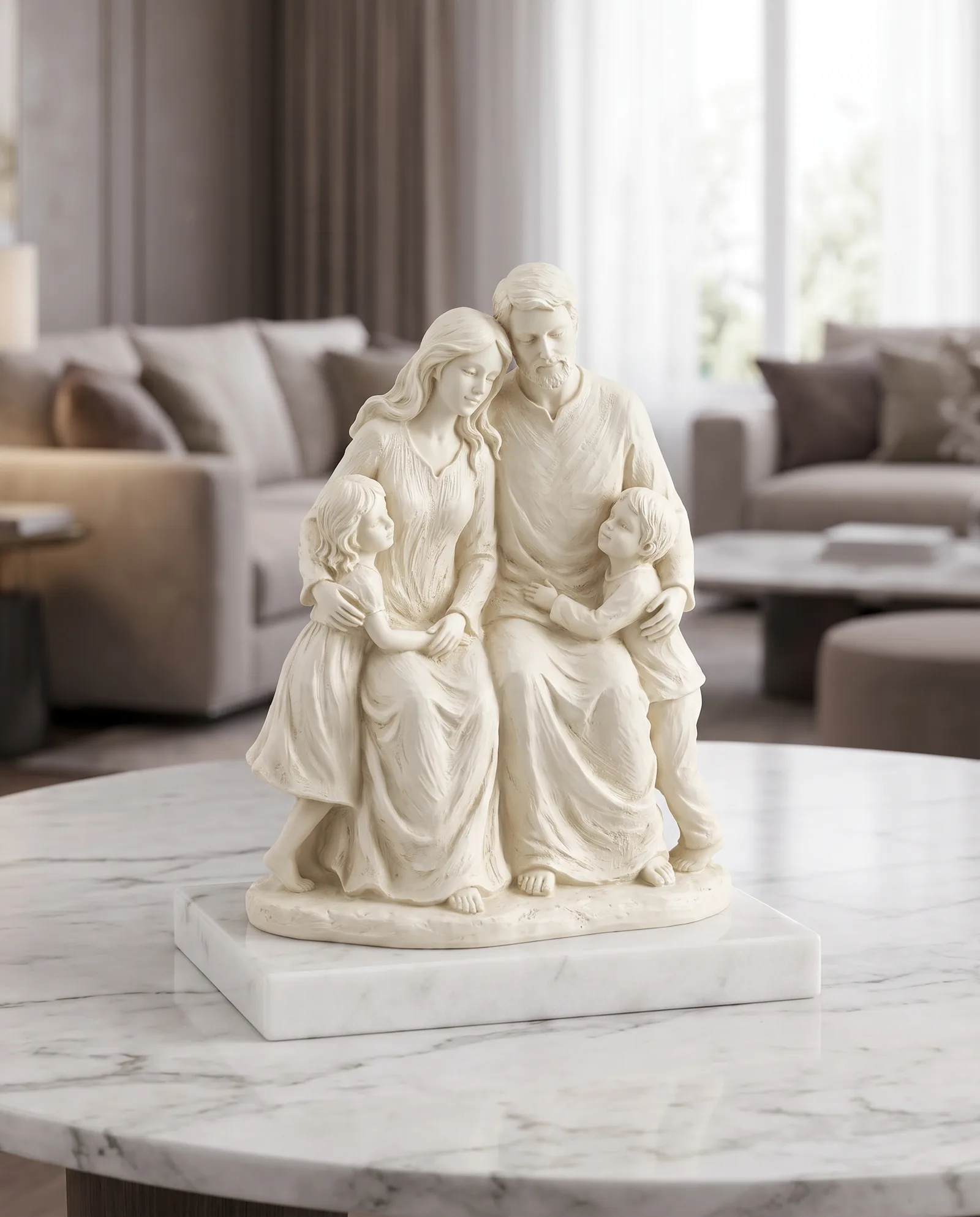 Masterpiece tier — large-format collector sculpture on a marble base