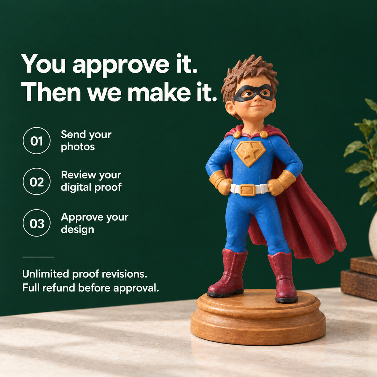 Custom Superhero Bust of Your Child