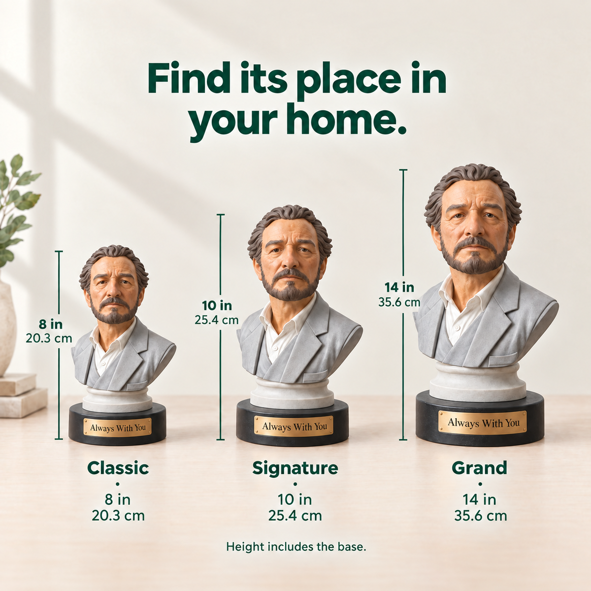 Custom Memorial Bust from Your Photos