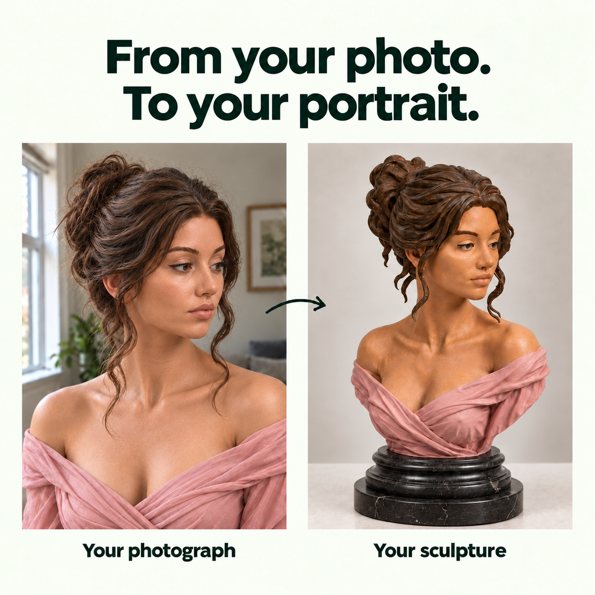 Custom Portrait Bust from Your Photos