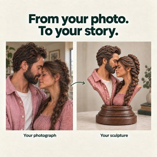 Custom Couple Bust from Your Photos