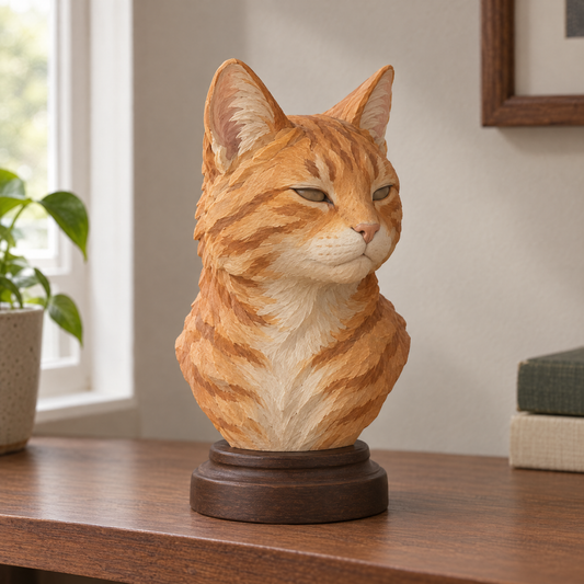 kindred bust design example 14, hand-painted style, displayed in natural light