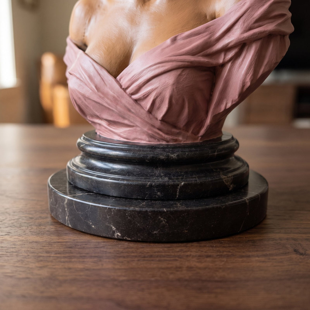 Your Portrait sculpture — base detail. Illustrative product presentation.